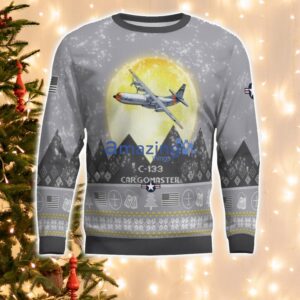 C 133 Cargomaster C133 Aircraft Moonlight And Mountain Pattern Ugly Christmas Sweater Aircraft Lovers Christmas Gift image C-133 Cargomaster C133 Aircraft Moonlight And Mountain Pattern Ugly Christmas Sweater Aircraft Lovers Christmas Gift Product Photo 2