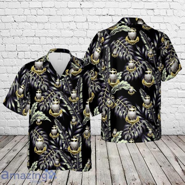 1950's U.S. Coast Guard Chief Petty Officers Cap Badge Insignia Hawaiian Shirt Product Photo 1