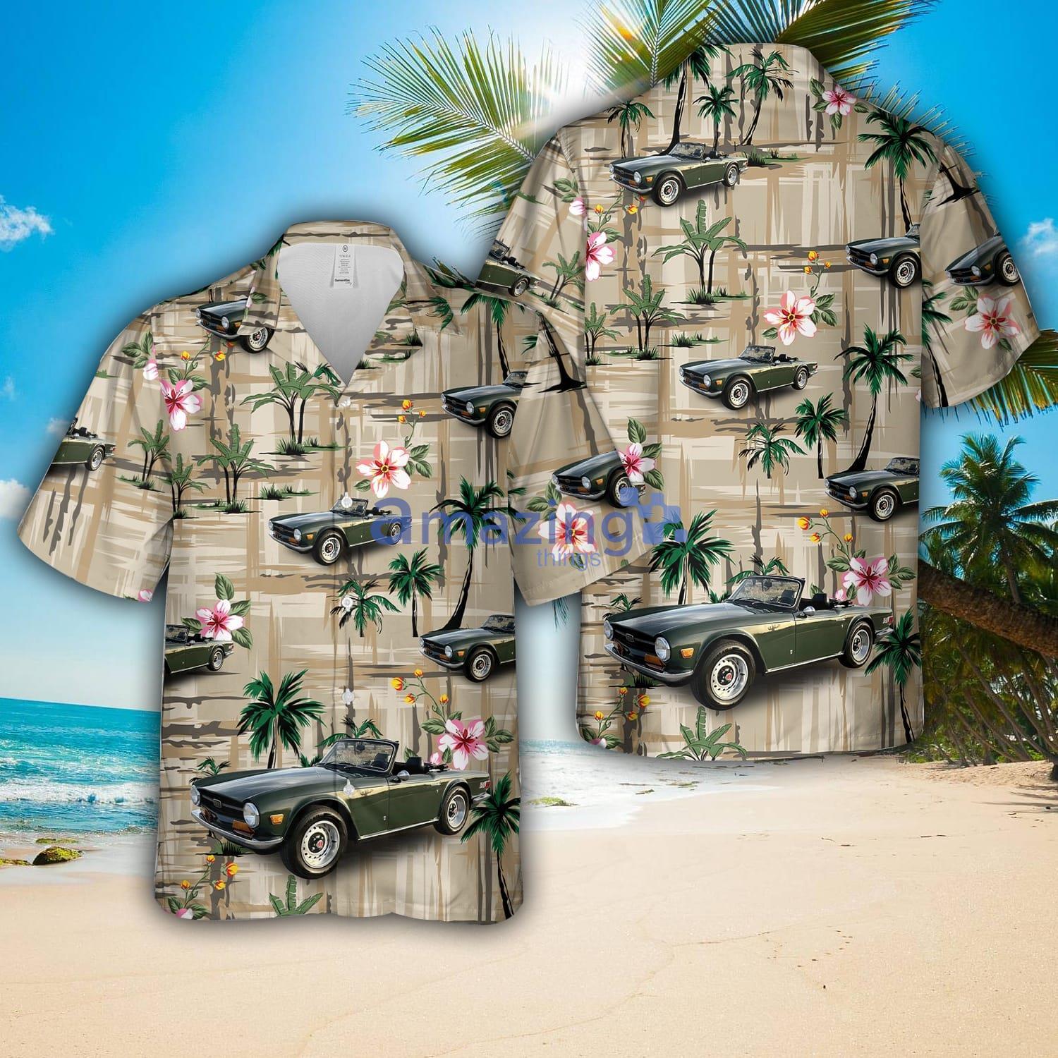 1972 Triumph TR6 Hawaiian Shirt Summer Holiday Gift image 1972 Triumph TR6 Hawaiian Shirt Summer Holiday Gift Product Photo 1