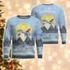 T-45 Goshawk T45 Light Blue Aircraft Moonlight 3D Ugly Christmas Sweater Christmas Gift
