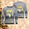 C-133 Cargomaster C133 Aircraft Moonlight And Mountain Pattern Ugly Christmas Sweater Aircraft Lovers Christmas Gift