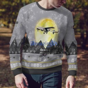 AAI RQ-2 Pioneer RQ2 Aircraft Moonlight And Mountain Pattern Ugly Christmas Sweater Aircraft Lovers Christmas Gift Product Photo 4