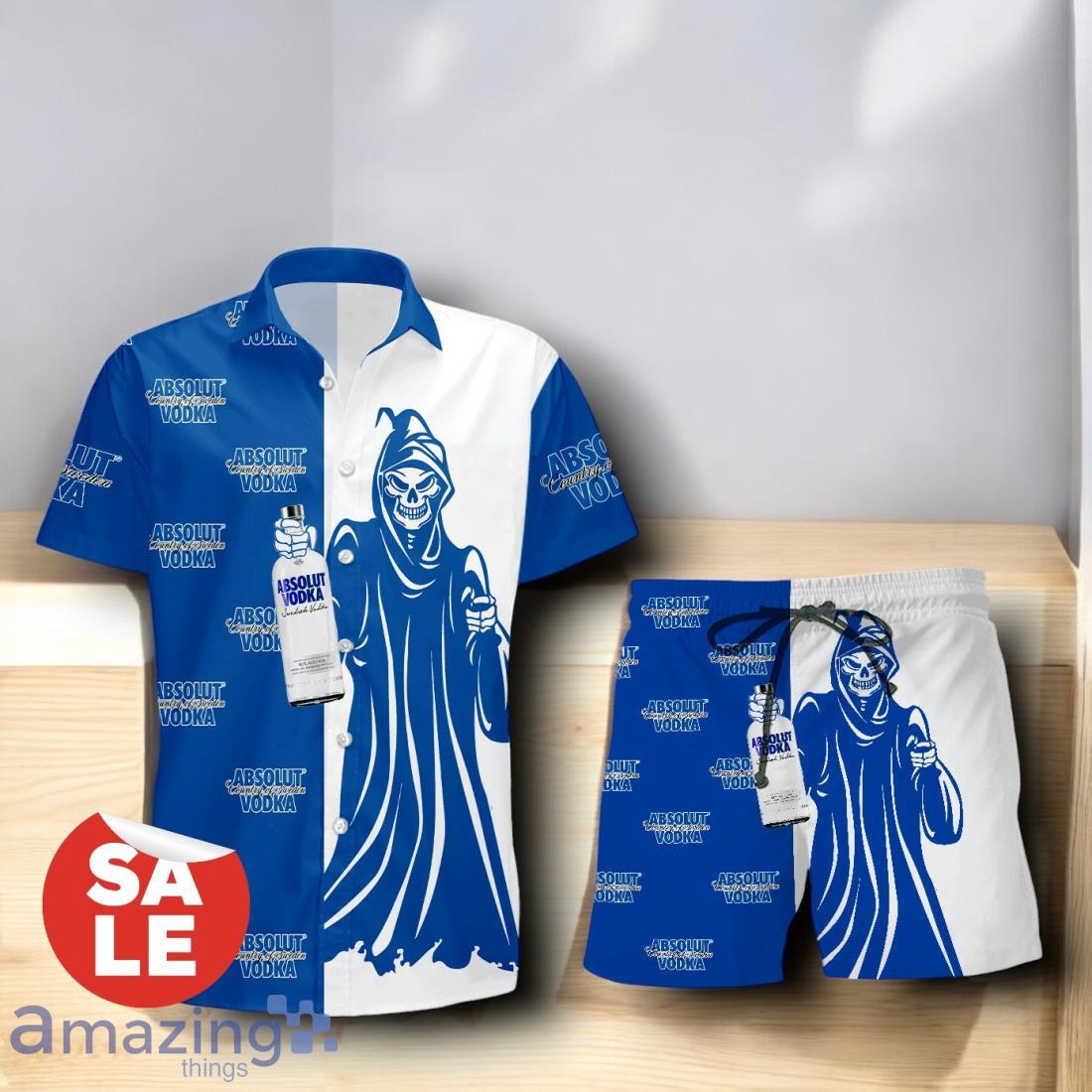 Absolut Vodka Death Halloween Hawaiian Shirt & Shorts Combo For Men Women image Absolut Vodka Death Halloween Hawaiian Shirt & Shorts Combo For Men Women Product Photo 2