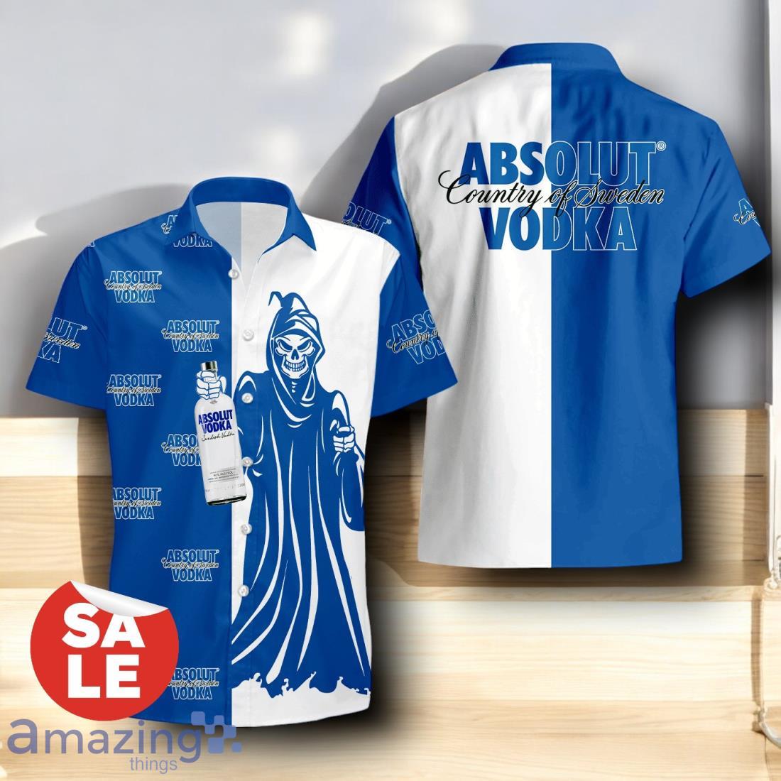 Absolut Vodka Death Halloween Hawaiian Shirt & Shorts Combo For Men Women image Absolut Vodka Death Halloween Hawaiian Shirt & Shorts Combo For Men Women Product Photo 1