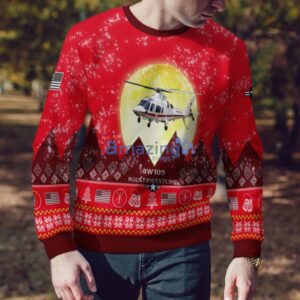 AgustaWestland AW109 Aircraft Moonlight Red Color Ugly Christmas Sweater Christmas Gift Product Photo 3