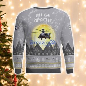 AH-64 Apache AH64 Aircraft Moonlight And Mountain Pattern Ugly Christmas Sweater Aircraft Lovers Christmas Gift Product Photo 3
