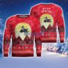 AH-64 Apache AH64 Aircraft Moonlight Red Color Ugly Christmas Sweater Christmas Gift