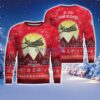 B-26 Marauder B26 Aircraft Moonlight Red Color Ugly Christmas Sweater Christmas Gift