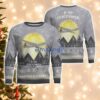 B-36 Peacemaker B36 Aircraft Moonlight And Mountain Pattern Ugly Christmas Sweater Aircraft Lovers Christmas Gift