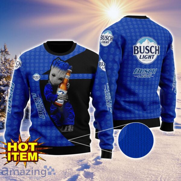 Baby Groot Hug Busch Light Ugly Christmas 3D Sweater All Over Print Product Photo 1
