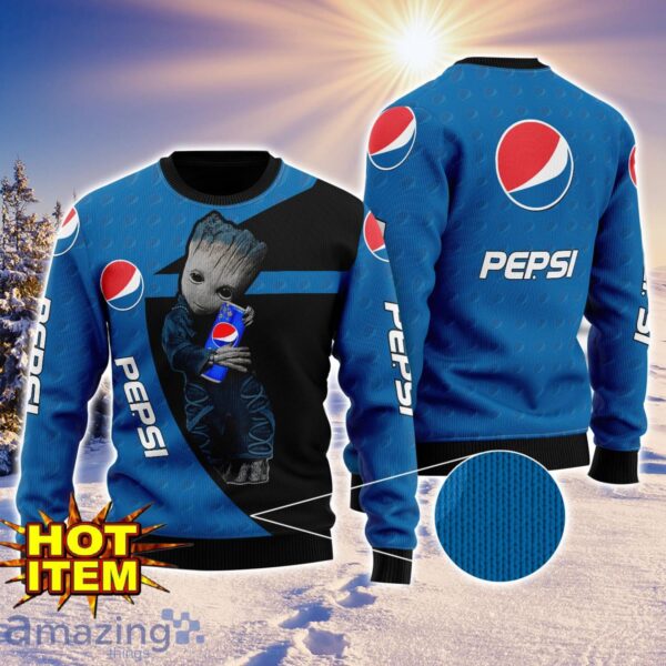 Baby Groot Hug pepsi Ugly Christmas 3D Sweater All Over Print Product Photo 1