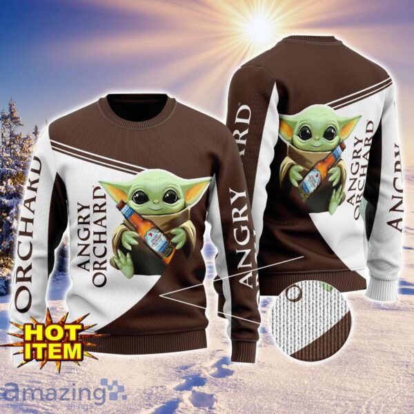 Baby Yoda Angry Orchard AOP Ugly Christmas Sweater Unisex For Men And Women Product Photo 1