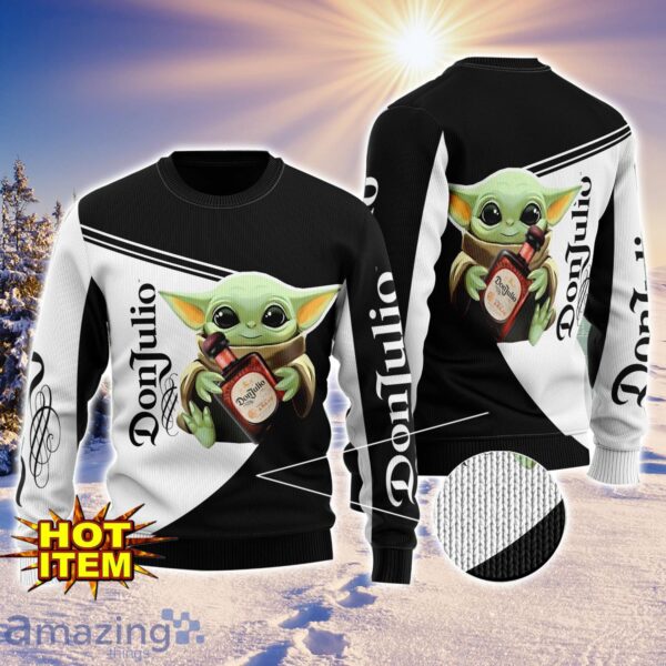 Baby Yoda Don Julio AOP Ugly Christmas Sweater Unisex For Men And Women Product Photo 1