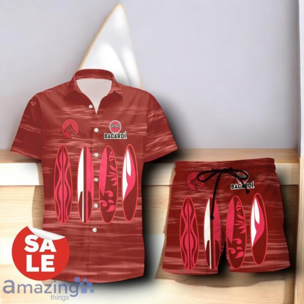 Bacardi Rum Surfboard Hawaiian Shirt & Shorts Combo For Men Women Product Photo 1