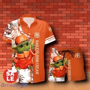 Baileys Irish Cream Baby Yoda Hawaiian Shirt & Short Product Photo 1