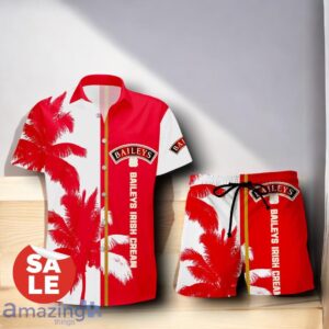 Baileys Irish Cream Palm Tree Hawaiian Shirt & Shorts Combo For Men Women Product Photo 1