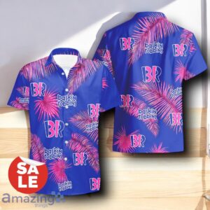Baskin Robbins Palm Leaves Summer Hawaiian Shirt & Shorts Combo For Men Women Product Photo 2