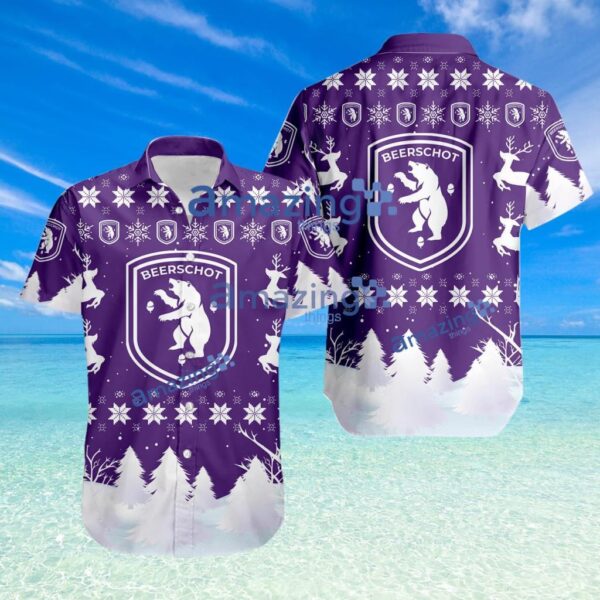 Beerschot Logo Sport Christmas Pattern Hawaiian Shirt Product Photo 1