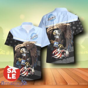 Blue Moon Beer Eagle American Flag Combo Trending Hawaiian Shirt & Shorts For Men Women Product Photo 1