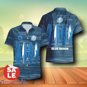 Blue Moon Beer Surfboard Combo Trending Hawaiian Shirt & Shorts For Men Women Product Photo 2