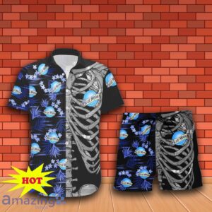 Blue Moon Button Skeleton Hawaiian Shirt And Short Gift Ideas For Men Women Product Photo 2