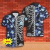 Blue Moon Button Skeleton Hawaiian Shirt And Short Gift Ideas For Men Women