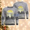 Boeing E-4 E4 Aircraft Moonlight And Mountain Pattern Ugly Christmas Sweater Aircraft Lovers Christmas Gift