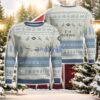 Boeing E-4 E4 AOP Aircraft Ugly Christmas Sweater Christmas Gift Veteran Light Blue Color