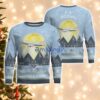 Boeing E-4 E4 Light Blue Aircraft Moonlight 3D Ugly Christmas Sweater Christmas Gift