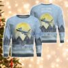 Boeing WC-135R WC135R Light Blue Aircraft Moonlight 3D Ugly Christmas Sweater Christmas Gift