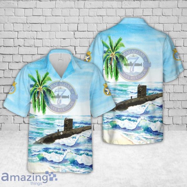 British Royal Navy Trafalgar Class Submarine Hawaiian Shirt Product Photo 1