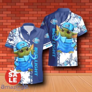 Bud Light Beer Baby Yoda Hawaiian Shirt & Short Product Photo 2