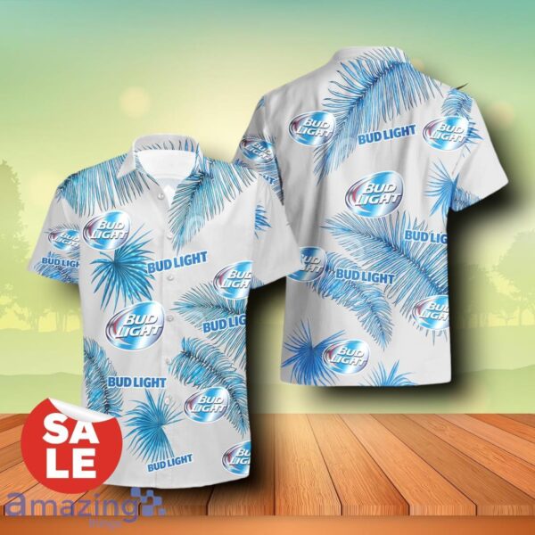 Bud Light Beer Palm Leaves Summer Combo Trending Hawaiian Shirt & Shorts For Men Women Product Photo 2