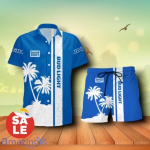 Bud Light Beer Palm Tree Summer Combo Trending Hawaiian Shirt & Shorts For Men Women Product Photo 1
