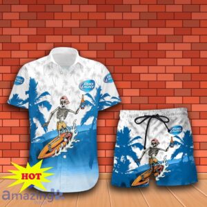 Bud Light Skull Hawaiian Shirt And Short Gift Ideas For Men Women Product Photo 2