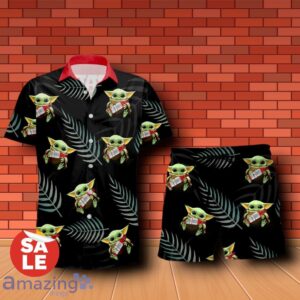 Budweiser Beer Baby Yoda Hug Hawaiian Shirt & Short Product Photo 1