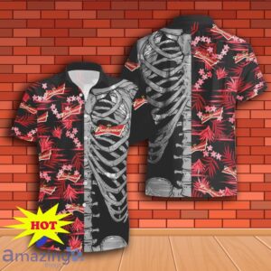 Budweiser Beer Button Skeleton Hawaiian Shirt And Short Gift Ideas For Men Women Product Photo 1