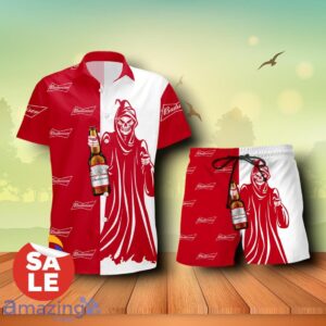 Budweiser Beer Death Halloween Combo Trending Hawaiian Shirt & Shorts For Men Women Product Photo 1