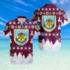 Burnley  Logo Sport Christmas Pattern Hawaiian Shirt