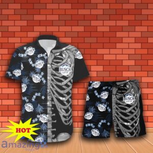 Busch Latte Button Skeleton Hawaiian Shirt And Short Gift Ideas For Men Women image Busch Latte Button Skeleton Hawaiian Shirt And Short Gift Ideas For Men Women Product Photo 2