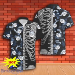 Busch Latte Button Skeleton Hawaiian Shirt And Short Gift Ideas For Men Women Product Photo 1