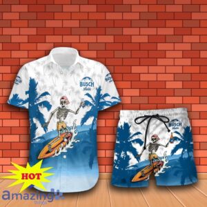 Busch Latte Skull Hawaiian Shirt And Short Gift Ideas For Men Women Product Photo 2