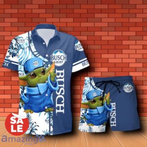 Busch Light Beer Baby Yoda Hawaiian Shirt & Short Product Photo 1