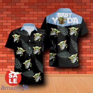Busch Light Beer Baby Yoda Hug Hawaiian Shirt & Short Product Photo 2