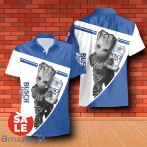 Busch Light Beer Groot Hug Combo Hawaiian Shirt & Shorts 3D Design For Men Women Product Photo 1