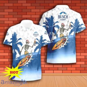 Busch Light Skull Hawaiian Shirt And Short Gift Ideas For Men Women Product Photo 1