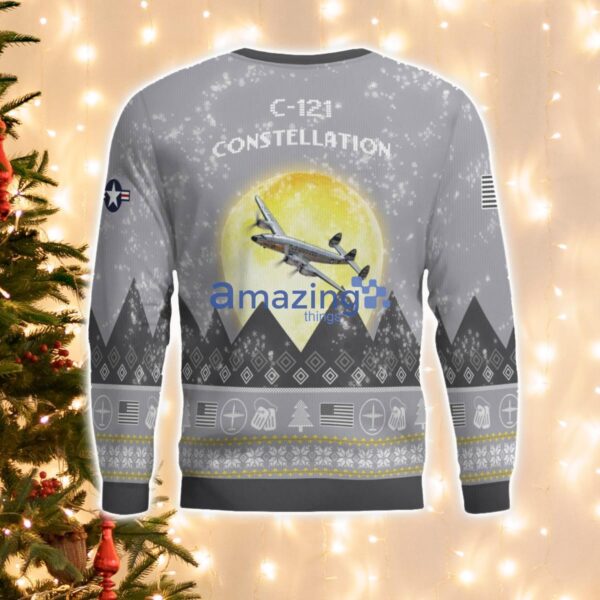 C-121 Constellation C121 Aircraft Moonlight And Mountain Pattern Ugly Christmas Sweater Aircraft Lovers Christmas Gift Product Photo 3