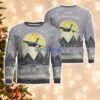 C-17 Globemaster III C17 Aircraft Moonlight And Mountain Pattern Ugly Christmas Sweater Aircraft Lovers Christmas Gift