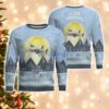 C-23 Sherpa C23 Light Blue Aircraft Moonlight 3D Ugly Christmas Sweater Christmas Gift