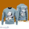Canberra Raiders NRL Snoopy Happy Custom Name Christmas Ugly Sweater 3D